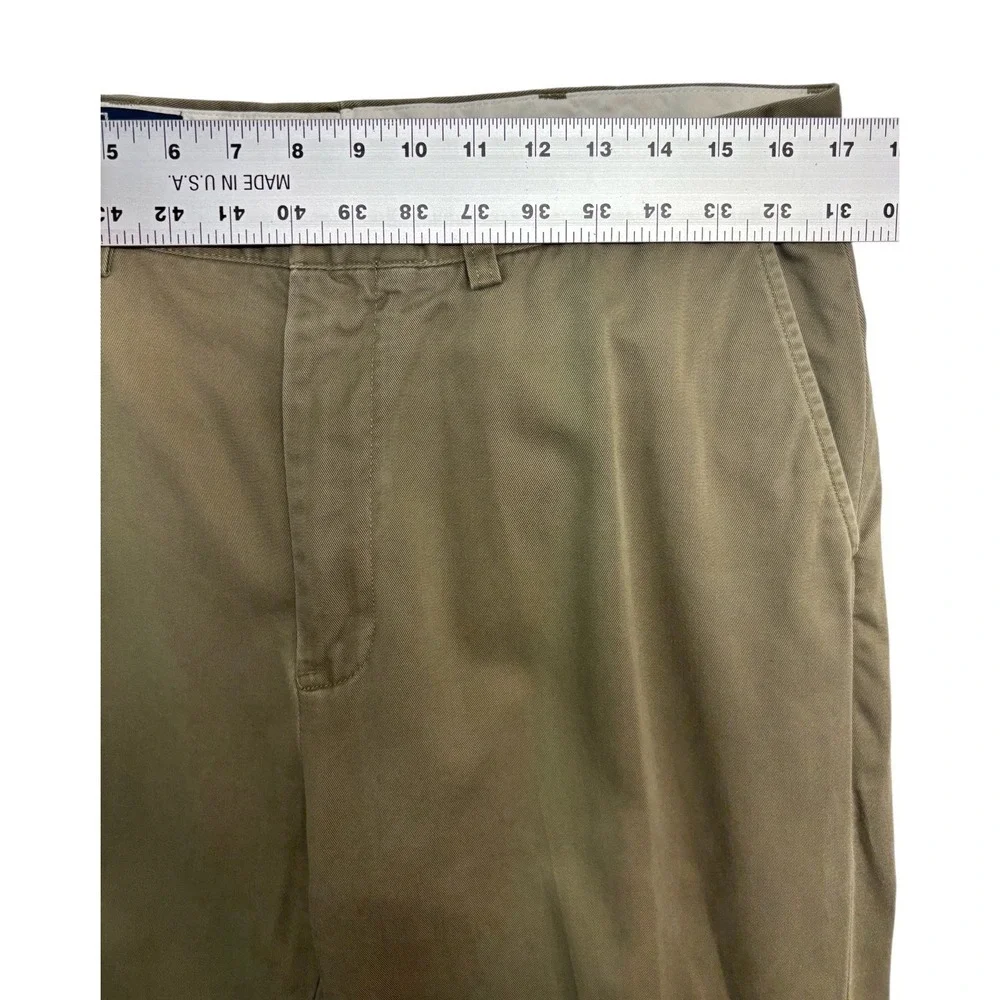 Polo Ralph Lauren 34x32 Olive Green Prospect Pants Chino Flat Front Cotton